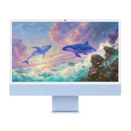 Моноблок Apple iMac 4.5K 24" (M4 10-Core, GPU 10-Core, 16GB, 512GB) (Голубой | Blue) (2024)